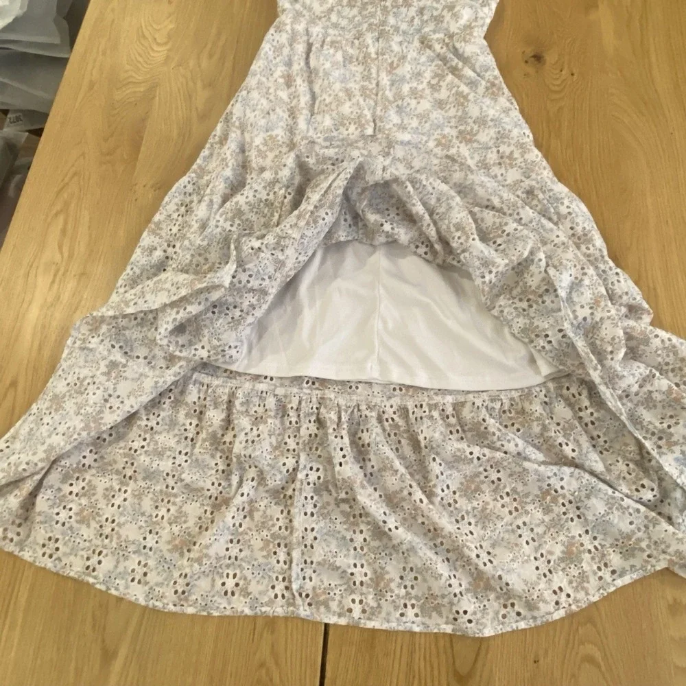Audrey Parks floral print spaghetti strap eyelet maxi dress Small by Francesca's